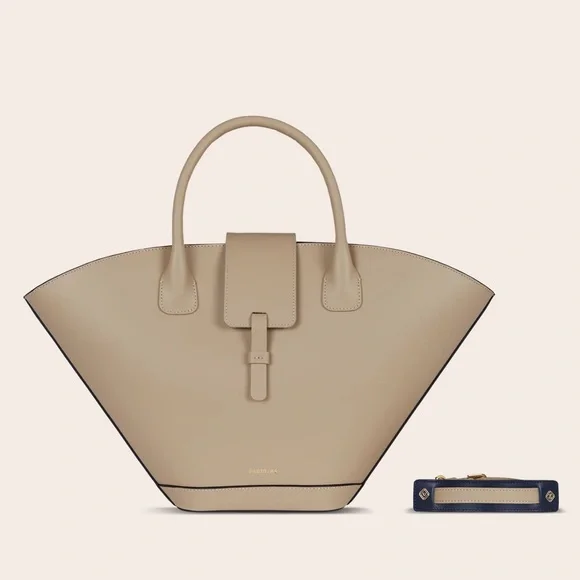 PARIS 64 LUMIERE Tan Leather Tote Bag, with Top Handle And Crossbody Strap..EUC - Picture 11 of 11